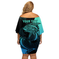 personalised-polynesia-fishing-off-shoulder-short-dress-with-maori-hei-matau-fish-hook-turquoise-art