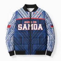 Custom Rugby Toa Samoa Bomber Puffer Jacket Samoa mo Samoa Island Warrior Pride - Polynesian Pride