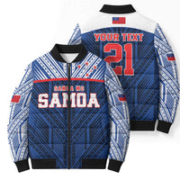 Custom Rugby Toa Samoa Bomber Puffer Jacket Samoa mo Samoa Island Warrior Pride - Polynesian Pride