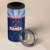 Custom Rugby Toa Samoa 4 in 1 Can Cooler Tumbler Samoa mo Samoa Island Warrior Pride - Polynesian Pride