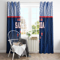 Rugby Toa Samoa Window Curtain Samoa mo Samoa Island Warrior Pride - Polynesian Pride