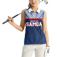 Custom Rugby Toa Samoa Women Sleeveless Polo Shirt Samoa mo Samoa Island Warrior Pride - Polynesian Pride