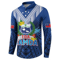 Custom Rugby Toa Samoa Button Sweatshirt Samoa mo Samoa Strength in Tatau - Polynesian Pride