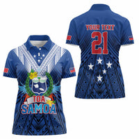 Custom Rugby Toa Samoa Women Polo Shirt Samoa mo Samoa Strength in Tatau - Polynesian Pride