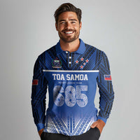Toa Samoa 685 Long Sleeve Polo Shirt Uso Aso Uma For Life For Samoa - Polynesian Pride