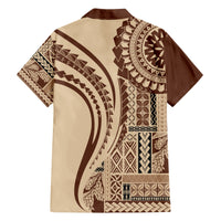 Samoa Siapo Arty Hawaiian Shirt Brown Style LT9 - Polynesian Pride