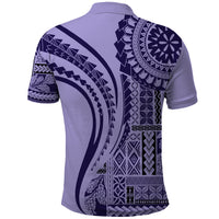Samoa Siapo Arty Polo Shirt Purple Style LT9 - Polynesian Pride