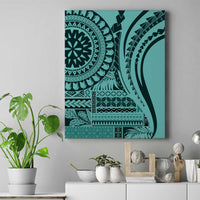 Samoa Siapo Arty Canvas Wall Art Turquoise Style LT9 Turquoise - Polynesian Pride