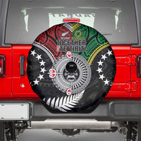 Aotearoa and Cook Islands Mo Te Tiriti Spare Tire Cover New Zealand Honour The Treaty Ake!Ake!Ake!