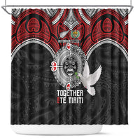 Aotearoa and Tonga Mo Te Tiriti Shower Curtain New Zealand Honour The Treaty Ake!Ake!Ake!