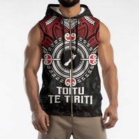 Aotearoa Proud To Be Maori Sleeveless Zip Hoodie New Zealand Fight Together - Polynesian Pride