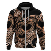 Polynesia Valentines Day Forever In My Heart Tattoo Hoodie Gold Style LT9 Zip Hoodie Gold - Polynesian Pride