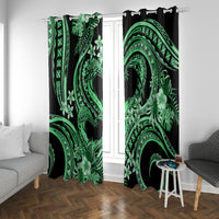 Polynesia Valentines Day Forever In My Heart Tattoo Window Curtain Green Style LT9 With Grommets Green - Polynesian Pride