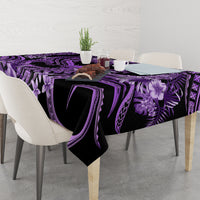 Polynesia Valentines Day Forever In My Heart Tattoo Tablecloth Purple Style LT9 - Polynesian Pride