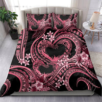 Polynesia Valentines Day Forever In My Heart Tattoo Bedding Set Pink Style LT9 - Polynesian Pride