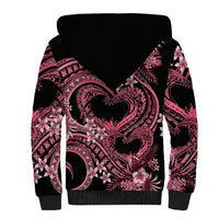 Polynesia Valentines Day Forever In My Heart Tattoo Sherpa Hoodie Pink Style LT9 - Polynesian Pride