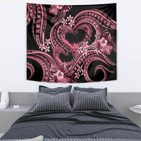 Polynesia Valentines Day Forever In My Heart Tattoo Tapestry Pink Style LT9 - Polynesian Pride