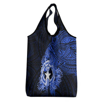 Northern Mariana Islands Ylang-ylang Mwarmwar Grocery Bag Polynesian Blue Style
