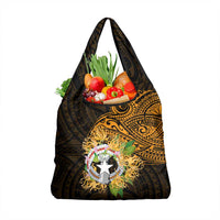 Northern Mariana Islands Ylang-ylang Mwarmwar Grocery Bag Polynesian Gold Style