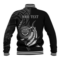 Personalised FSM Culture Day Baseball Jacket Hammerhead Shark Tribal 2024 LT9 - Polynesian Pride