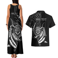 Personalised FSM Culture Day Couples Matching Tank Maxi Dress and Hawaiian Shirt Hammerhead Shark Tribal 2024 LT9 - Polynesian Pride