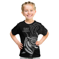 Personalised FSM Culture Day Kid T Shirt Hammerhead Shark Tribal 2024 LT9 Black - Polynesian Pride