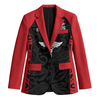 New Zealand Nurse RN 2026 Personalised Blazer Red Maori Pattern Cultural Pride