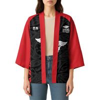 New Zealand Nurse RN 2026 Personalised Kimono Red Maori Pattern Cultural Pride