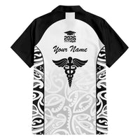 New Zealand Nurse RN 2026 Personalised Hawaiian Shirt White Maori Pattern Cultural Pride