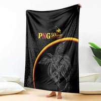 Papua New Guinea 50th Independence Day Blanket Simple Oro Tapa Pattern - Polynesian Pride
