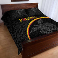 Papua New Guinea 50th Independence Day Quilt Bed Set Simple Oro Tapa Pattern - Polynesian Pride