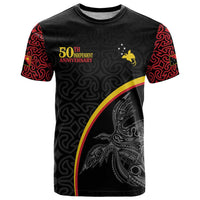 Papua New Guinea 50th Independence Day T Shirt Simple Oro Tapa Pattern - Polynesian Pride