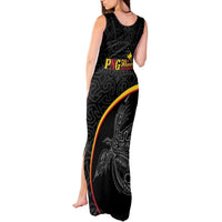 Papua New Guinea 50th Independence Day Tank Maxi Dress Simple Oro Tapa Pattern - Polynesian Pride