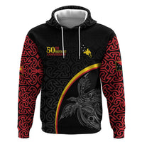 Papua New Guinea 50th Independence Day Zip Hoodie Simple Oro Tapa Pattern - Polynesian Pride