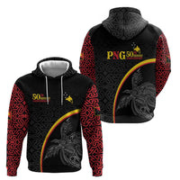 Papua New Guinea 50th Independence Day Zip Hoodie Simple Oro Tapa Pattern - Polynesian Pride