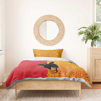 Papua New Guinea Oro Tapa Personalised Bedding Set Simple Bird of Paradise Style - Polynesian Pride