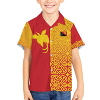 Papua New Guinea Oro Tapa Personalised Family Matching Off Shoulder Short Dress and Hawaiian Shirt Simple Bird of Paradise Style - Polynesian Pride