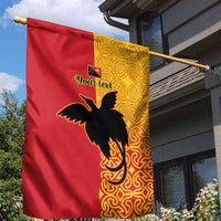 Papua New Guinea Oro Tapa Personalised Garden Flag Simple Bird of Paradise Style - Polynesian Pride
