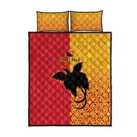 Papua New Guinea Oro Tapa Personalised Quilt Bed Set Simple Bird of Paradise Style - Polynesian Pride