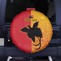 Papua New Guinea Oro Tapa Personalised Spare Tire Cover Simple Bird of Paradise Style - Polynesian Pride
