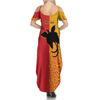 Papua New Guinea Oro Tapa Personalised Summer Maxi Dress Simple Bird of Paradise Style - Polynesian Pride