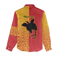 Papua New Guinea Oro Tapa Personalised Women Casual Shirt Simple Bird of Paradise Style - Polynesian Pride