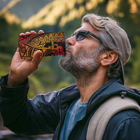 Papua New Guinea Sepik Personalised 4 in 1 Can Cooler Tumbler PNG Bird of Paradise Tattoo - Polynesian Pride