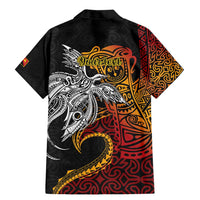 Papua New Guinea Sepik Personalised Family Matching Mermaid Dress and Hawaiian Shirt PNG Bird of Paradise Tattoo - Polynesian Pride