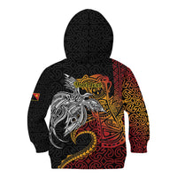 Papua New Guinea Sepik Personalised Kid Hoodie PNG Bird of Paradise Tattoo - Polynesian Pride