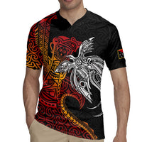 Papua New Guinea Sepik Personalised Rugby Jersey PNG Bird of Paradise Tattoo - Polynesian Pride