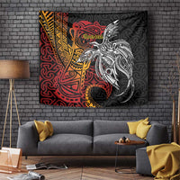 Papua New Guinea Sepik Personalised Tapestry PNG Bird of Paradise Tattoo - Polynesian Pride