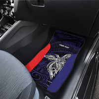 Personalised PNG Bougainville Car Mats Bird of Paradise Tattoo Flag Motif - Polynesian Pride