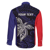 Personalised PNG Bougainville Family Matching Tank Maxi Dress and Hawaiian Shirt Bird of Paradise Tattoo Flag Motif - Polynesian Pride