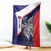 Personalised PNG Central Province Blanket Bird of Paradise Tattoo Flag Motif - Polynesian Pride
